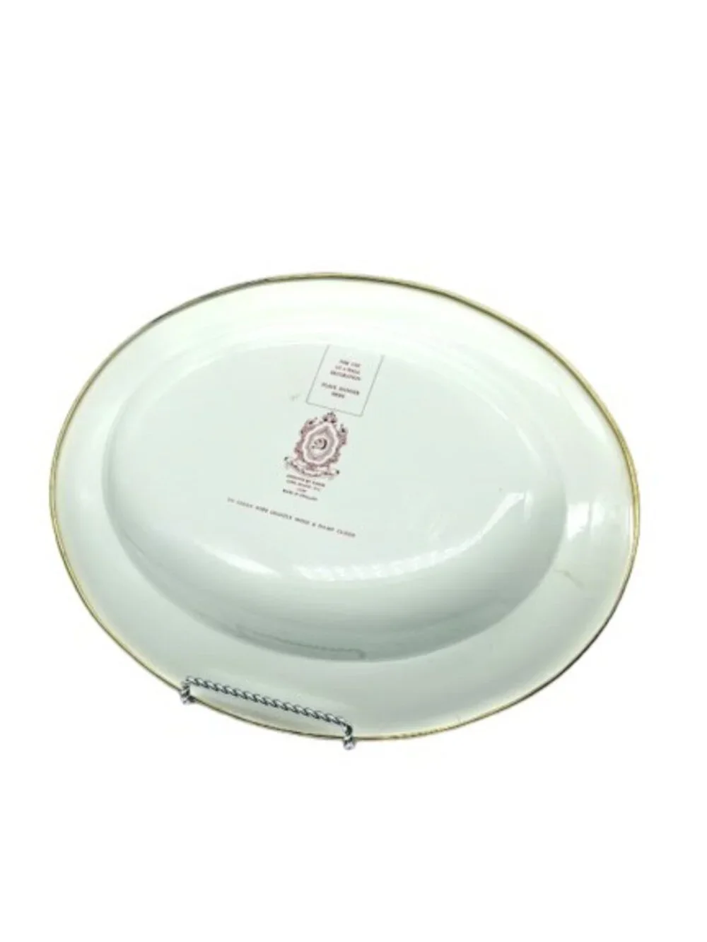 Vintage Daher Made in England By Pritchard Decorated Oval Metal Tray